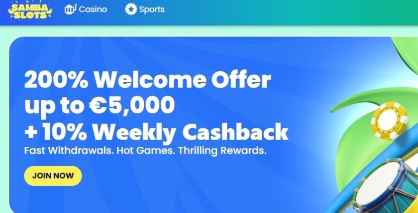 Samba Slots Interface